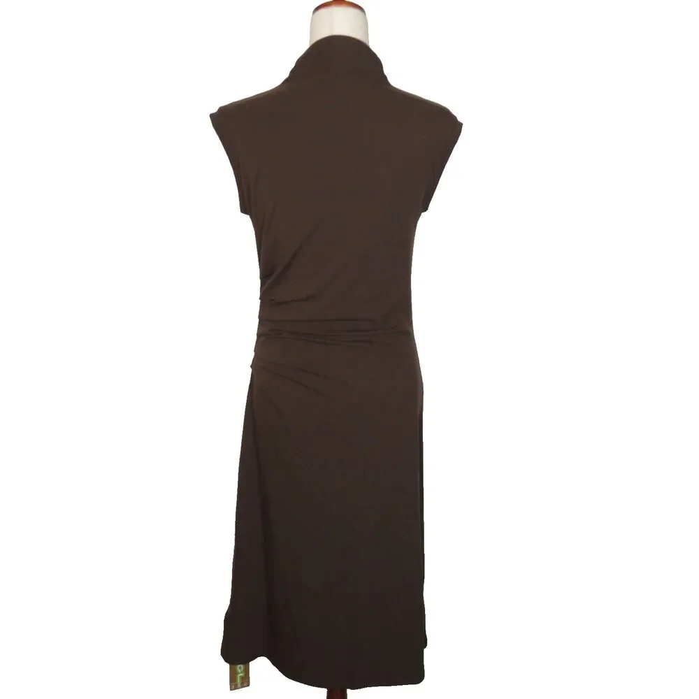 New With Tag OGL Chocolate Brown Sleeveless Midi Dress - Picture 7 of 14